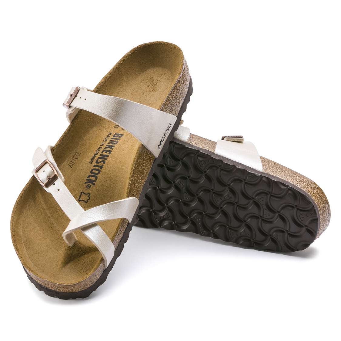 White Birkenstock Mayari Birko-Flor Women's Multi Strap Sandals | C1ktSfXcXQ6