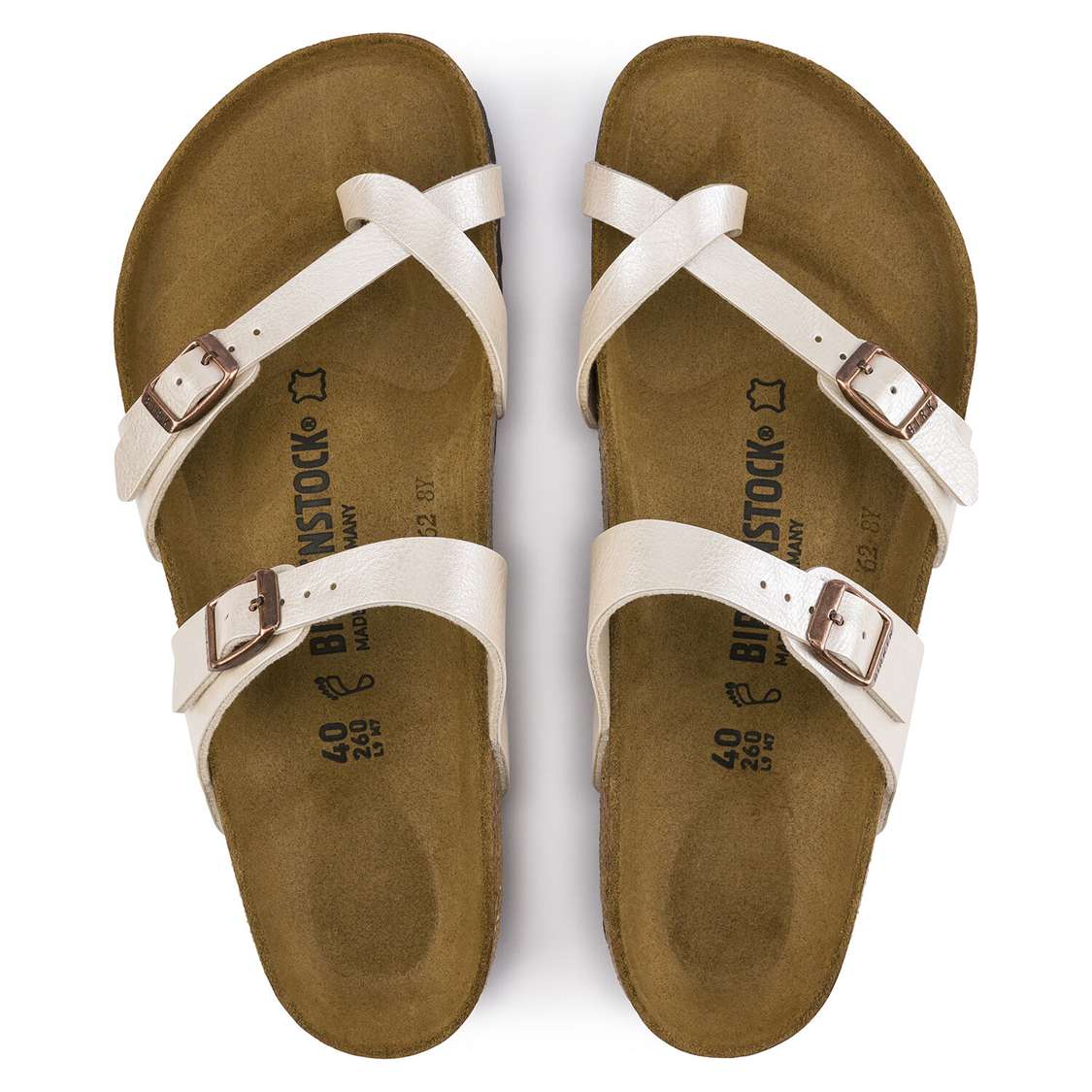 White Birkenstock Mayari Birko-Flor Women's Multi Strap Sandals | C1ktSfXcXQ6