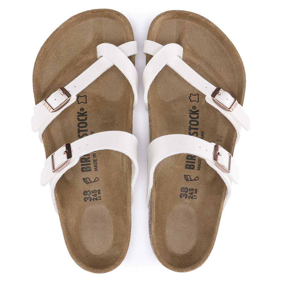 White Birkenstock Mayari Birko-Flor Women's Multi Strap Sandals | HFC5xqFiBGl