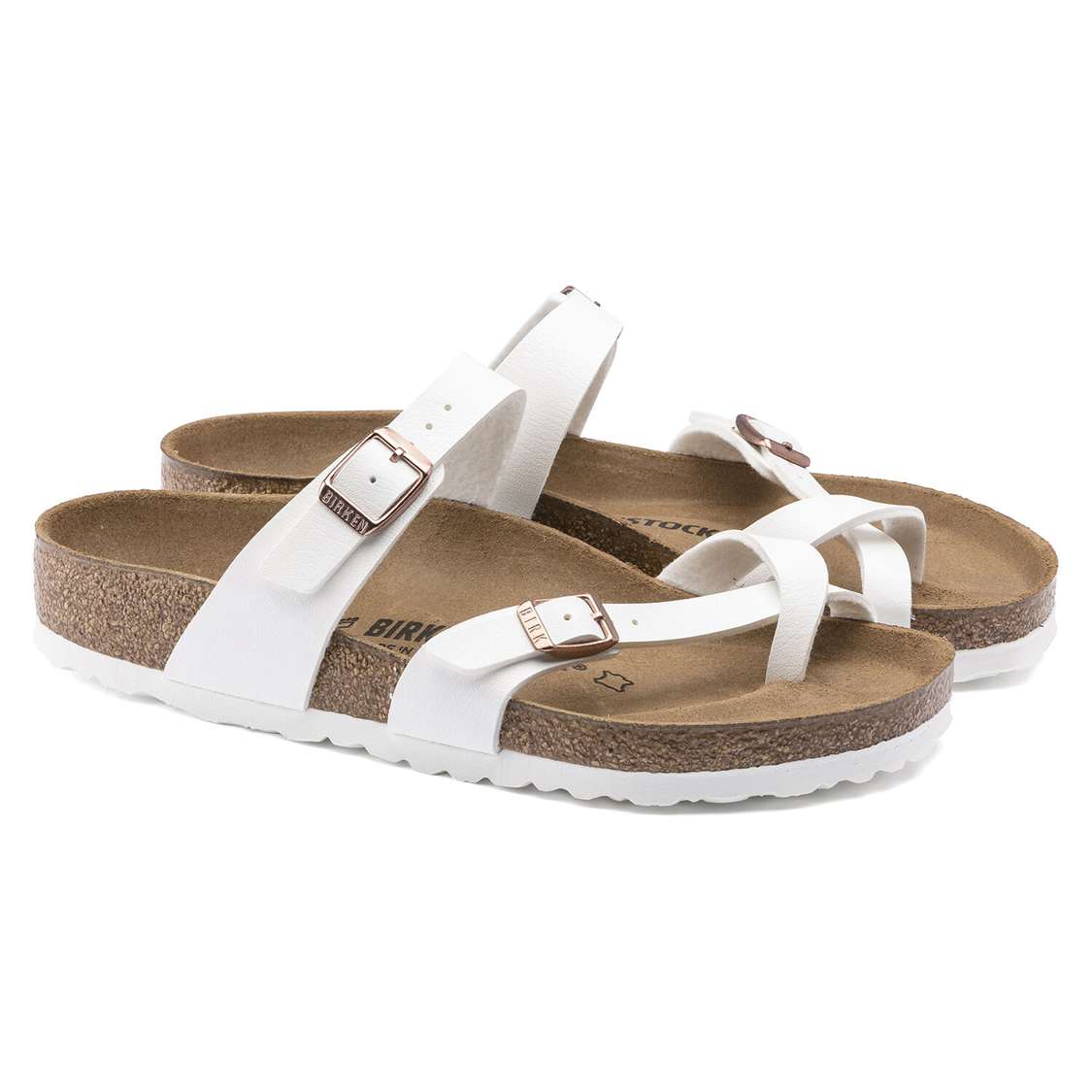 White Birkenstock Mayari Birko-Flor Women's Multi Strap Sandals | HFC5xqFiBGl