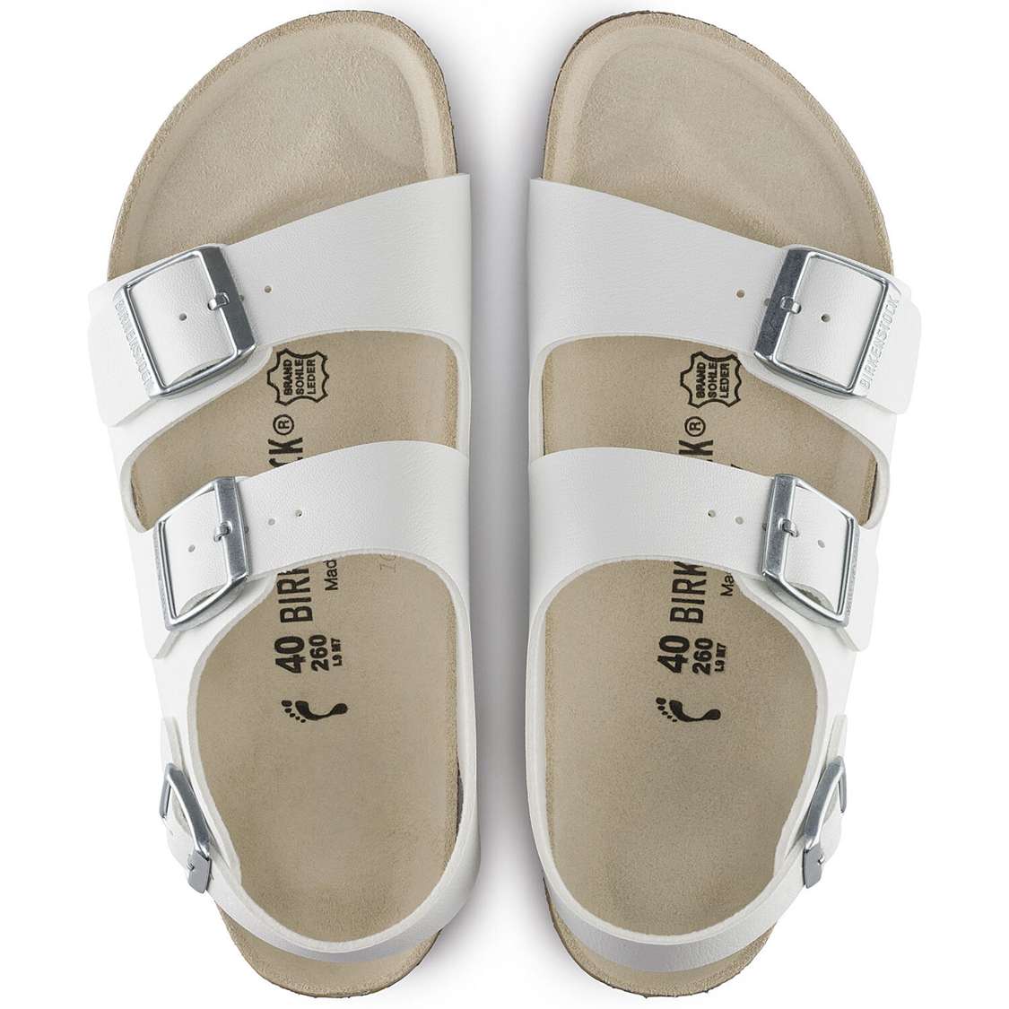 White Birkenstock Milano Birko-Flor Men's Back Strap Sandals | Ek2z2PoLEYs