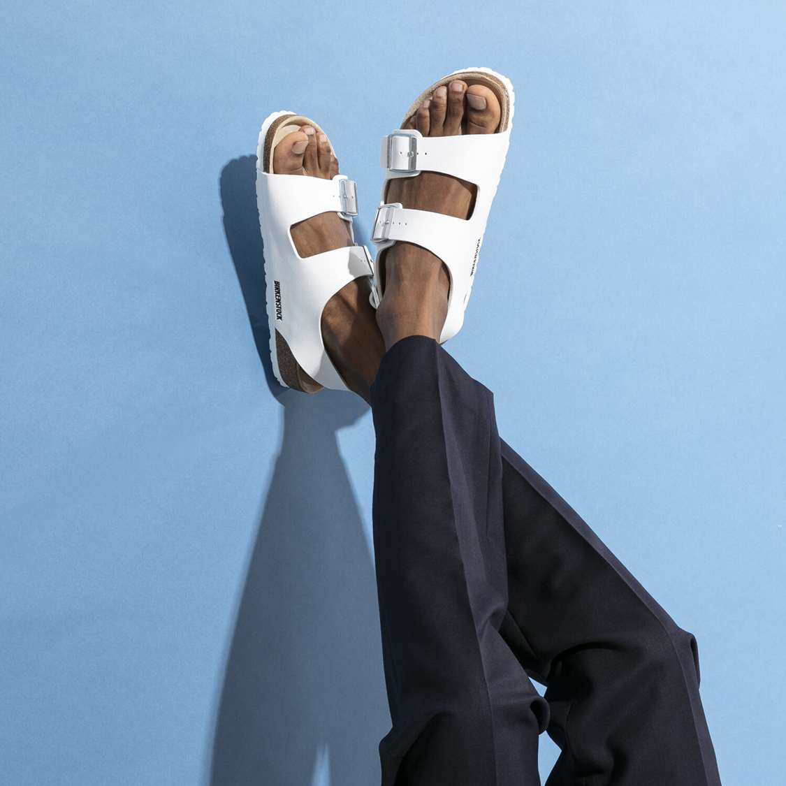 White Birkenstock Milano Birko-Flor Men's Back Strap Sandals | Ek2z2PoLEYs