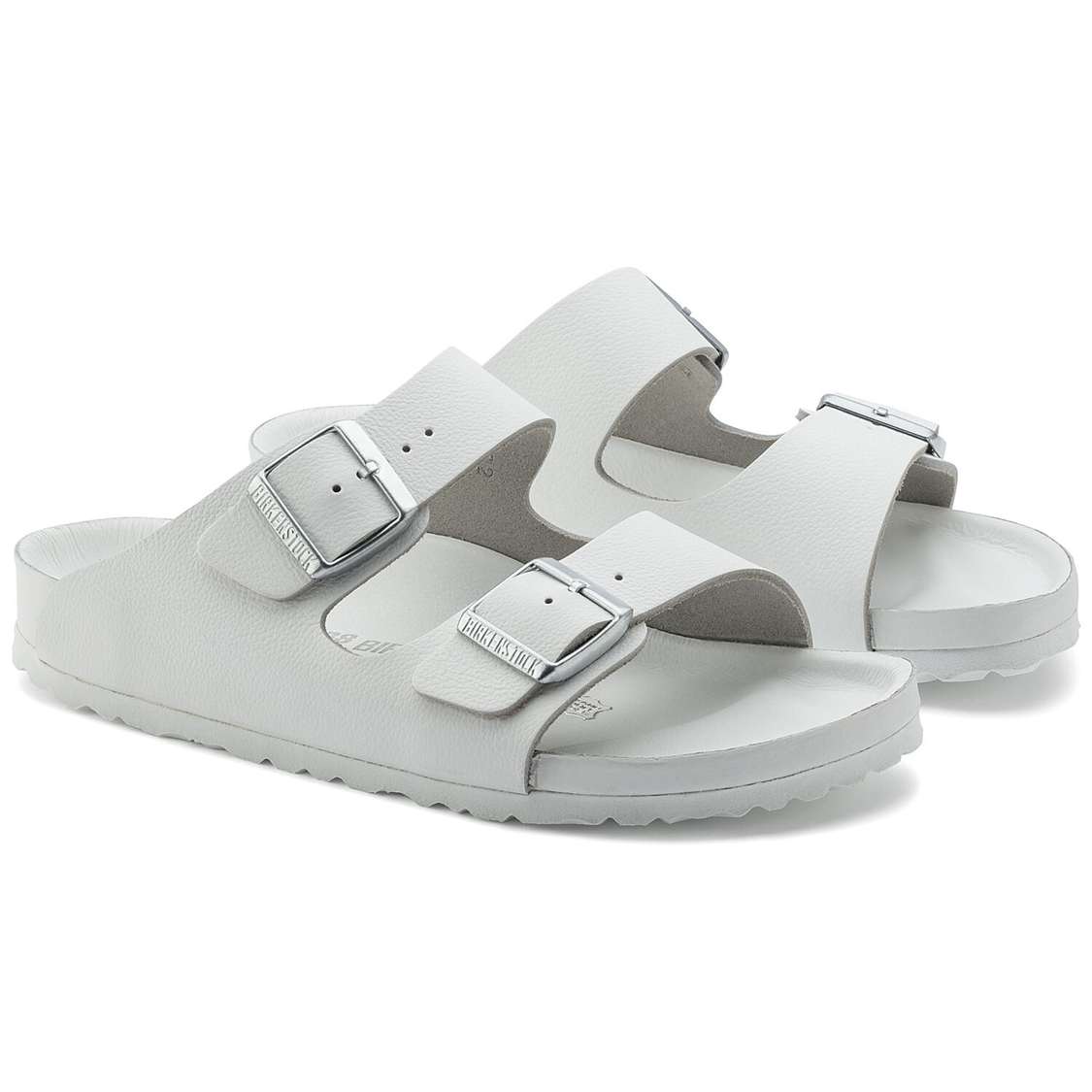 White Birkenstock Monterey Exquisite Leather Women's Two Strap Sandals | KYQSpTb2NRi