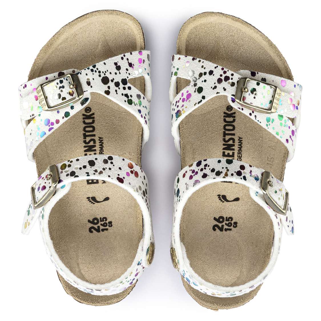 White Birkenstock Rio Microfiber Kids' Girls Sandals | Qc65RMs3mOt