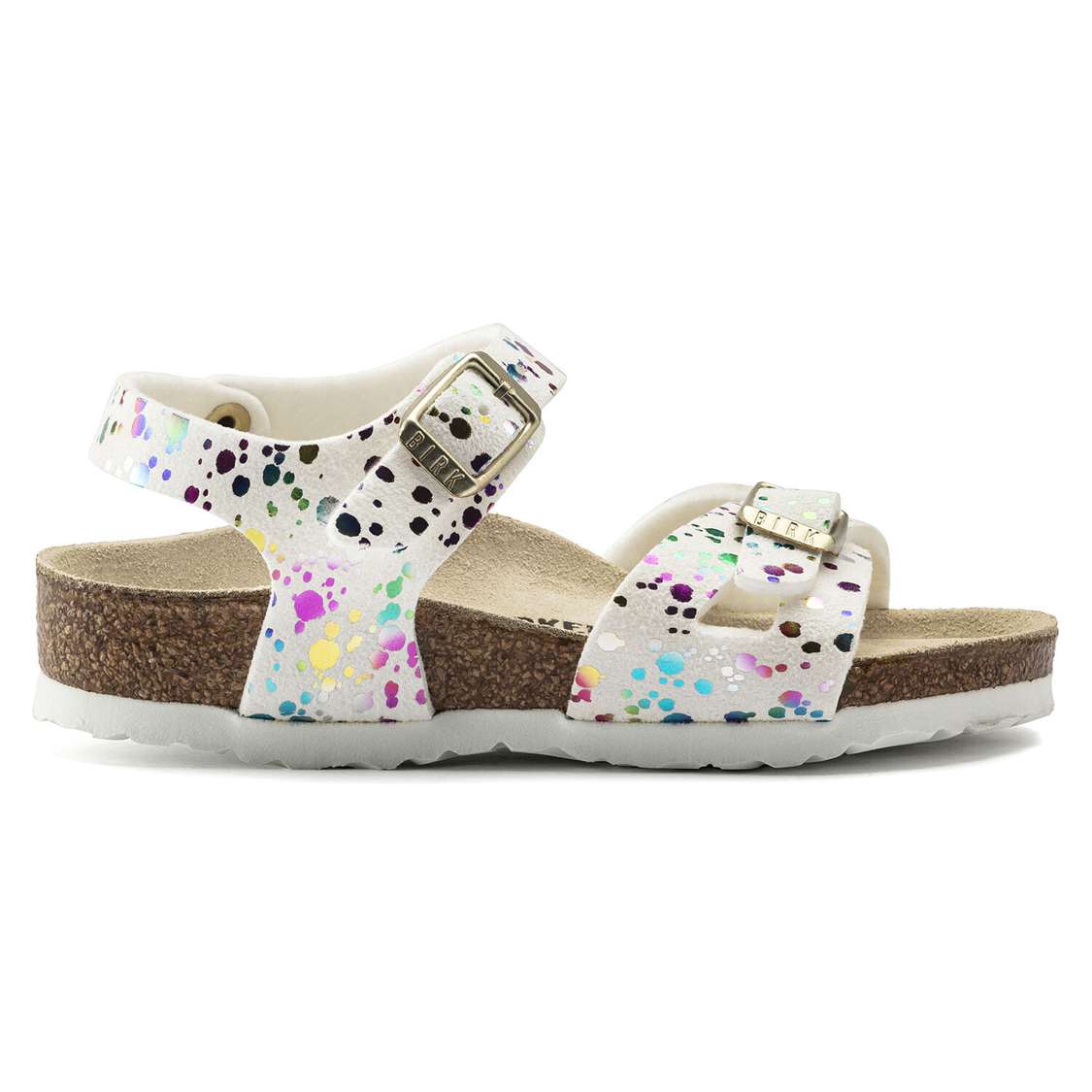 White Birkenstock Rio Microfiber Kids' Girls Sandals | Qc65RMs3mOt