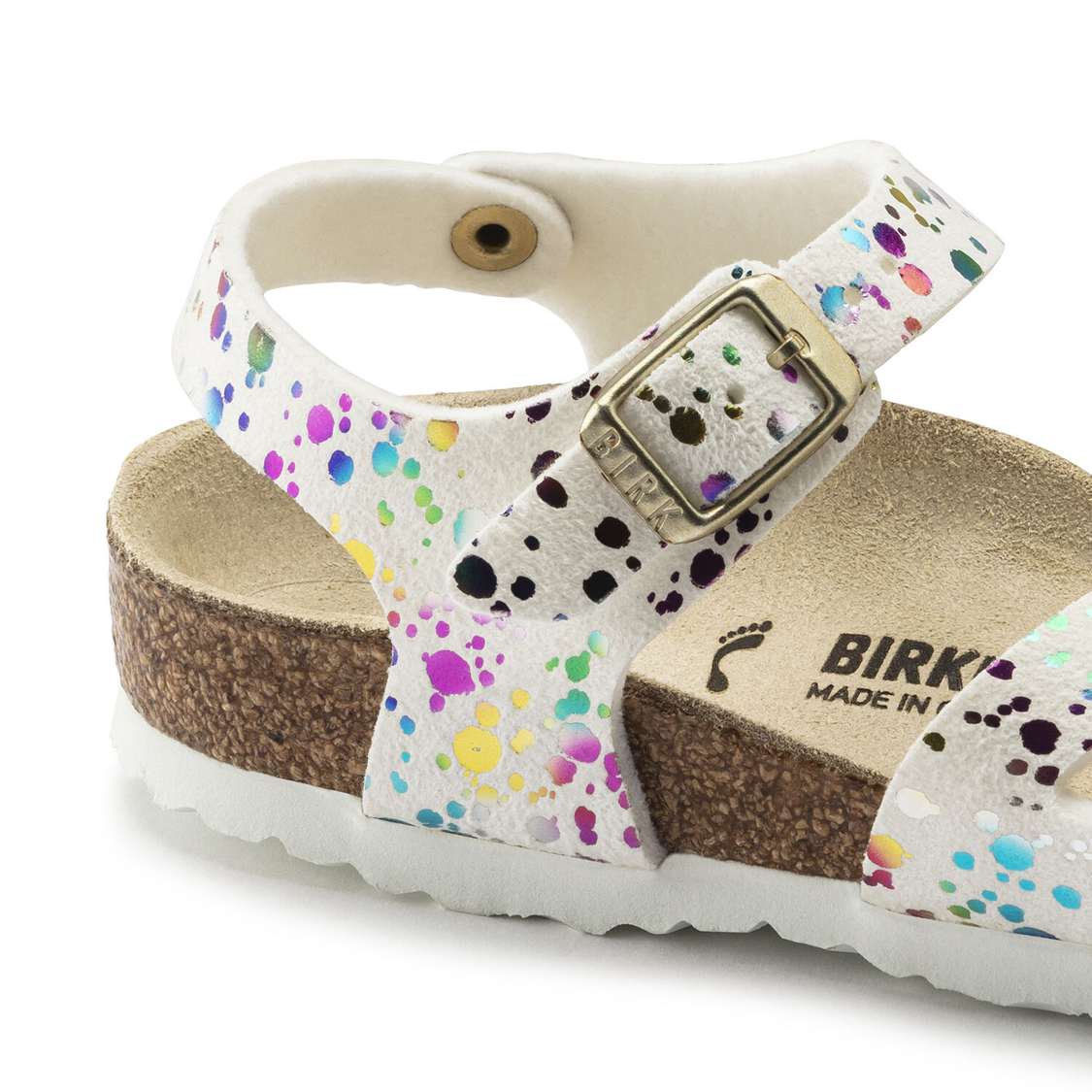 White Birkenstock Rio Microfiber Kids' Girls Sandals | Qc65RMs3mOt