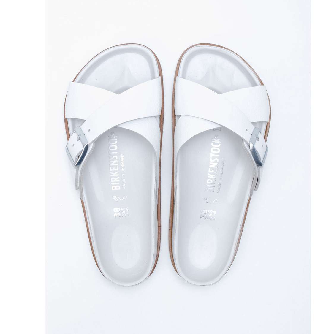 White Birkenstock Siena Exquisite Leather Women's Two Strap Sandals | LvQGFZ9jw62