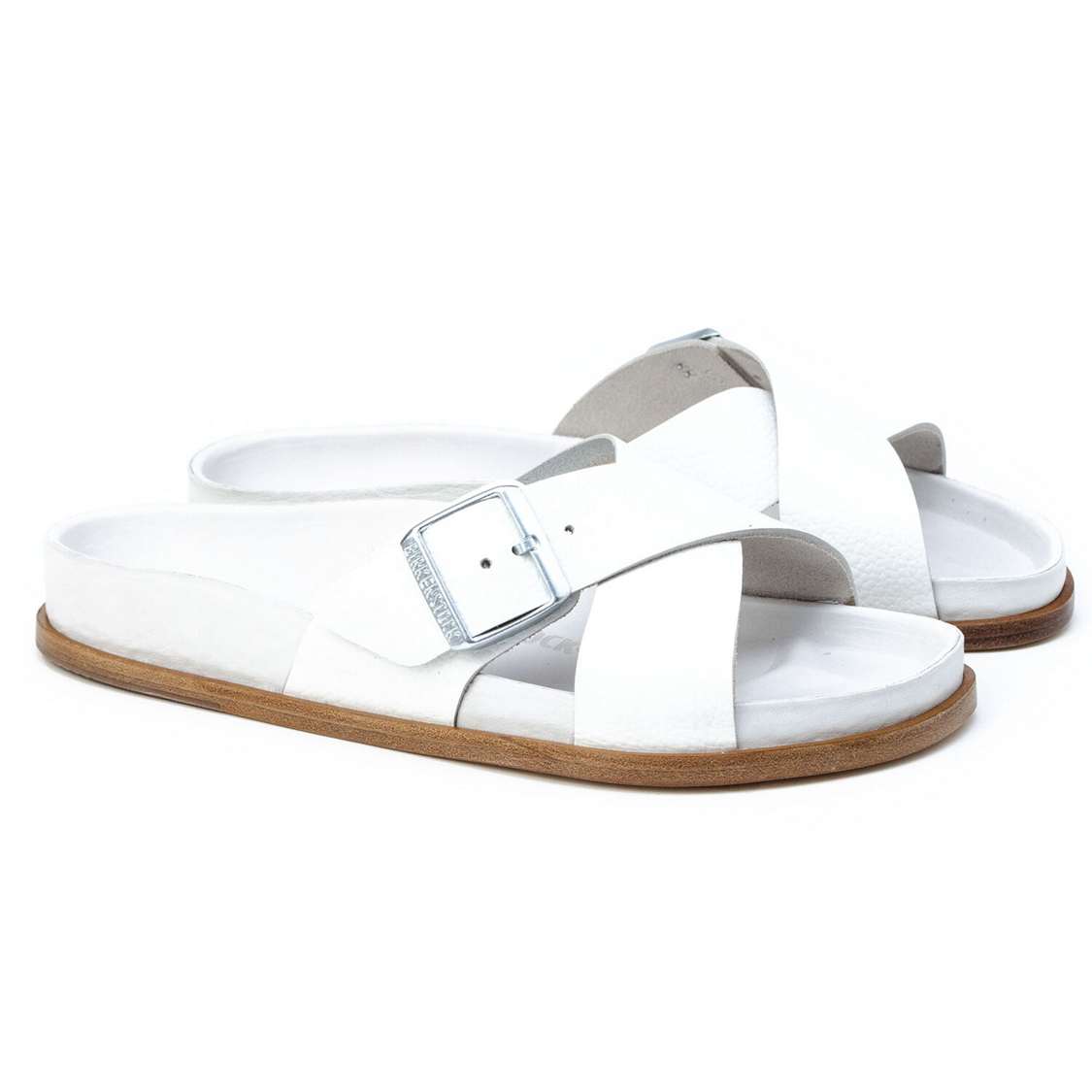 White Birkenstock Siena Exquisite Leather Women's Two Strap Sandals | LvQGFZ9jw62