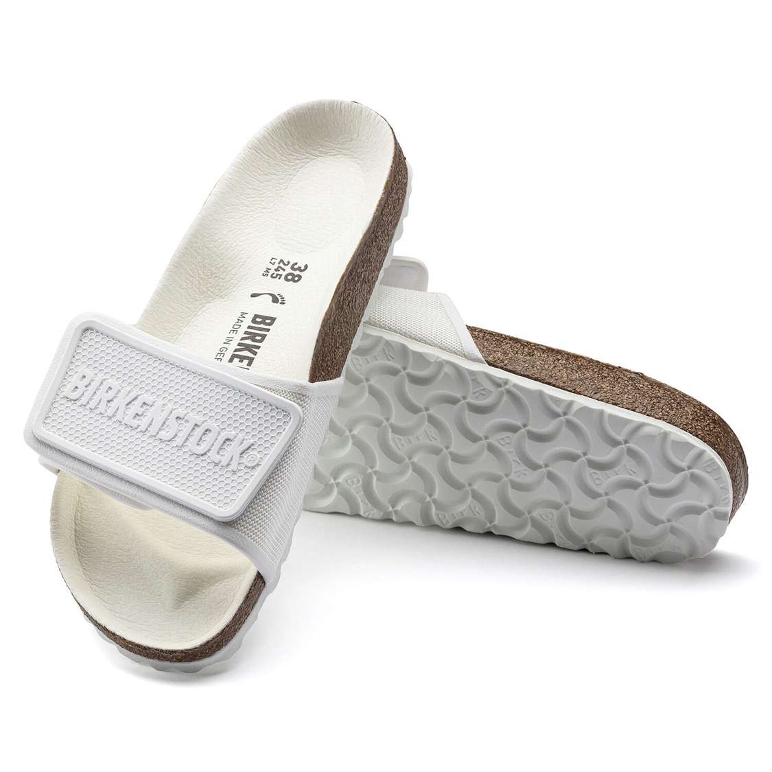 White Birkenstock Tema Microfiber Men's One Strap Sandals | RBrtPfxGaun