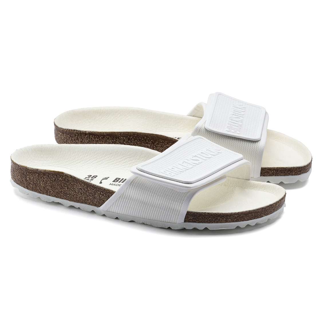 White Birkenstock Tema Microfiber Men's One Strap Sandals | RBrtPfxGaun