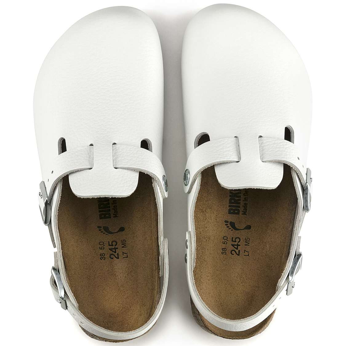 White Birkenstock Tokio Super Grip Leather Women's Clogs | QvJdhq4VwW1