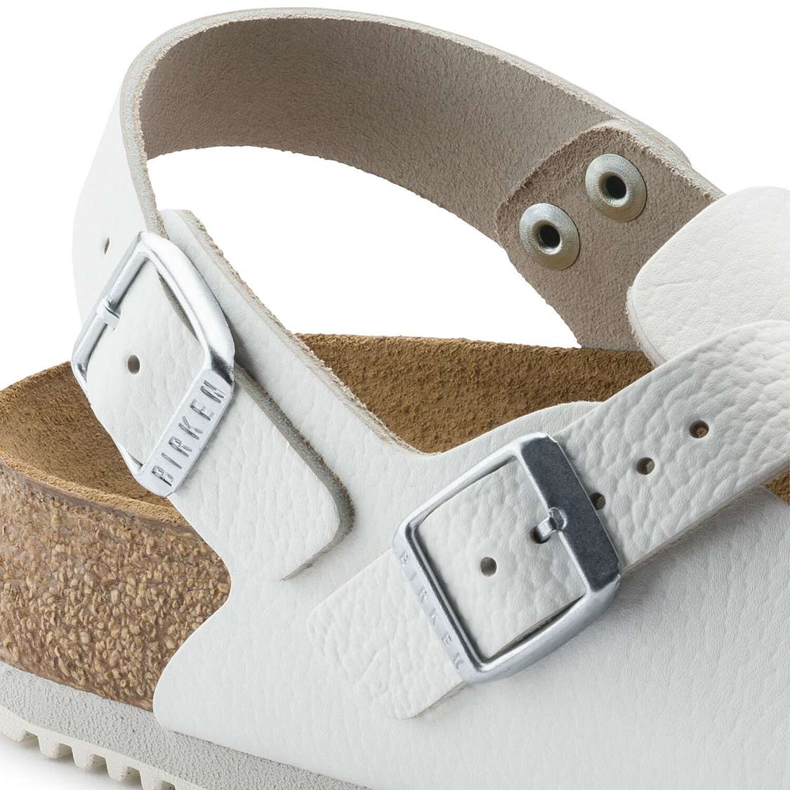 White Birkenstock Tokio Super Grip Leather Women's Clogs | QvJdhq4VwW1