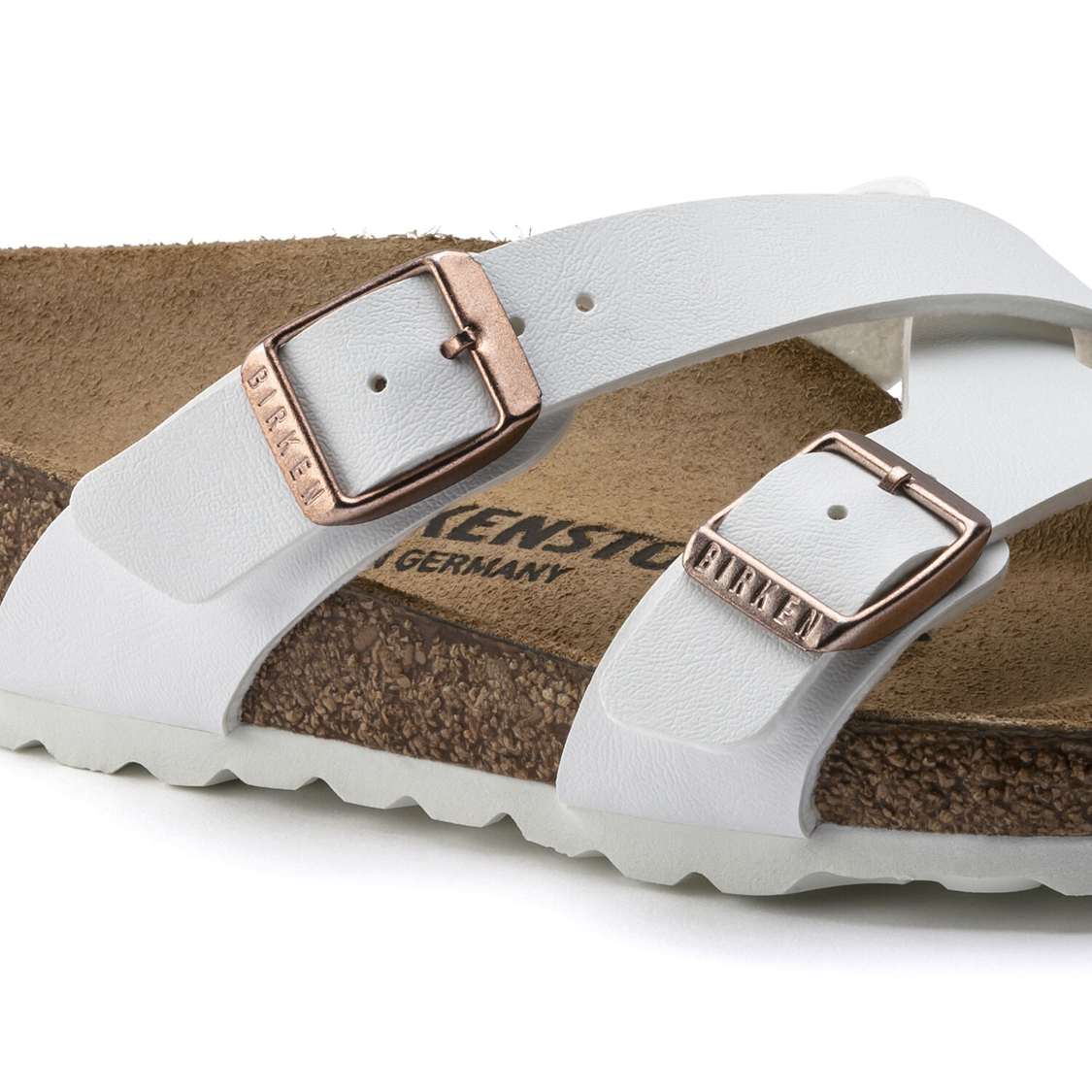 White Birkenstock Yao Birko-Flor Women's Multi Strap Sandals | zpdPAKvibd7