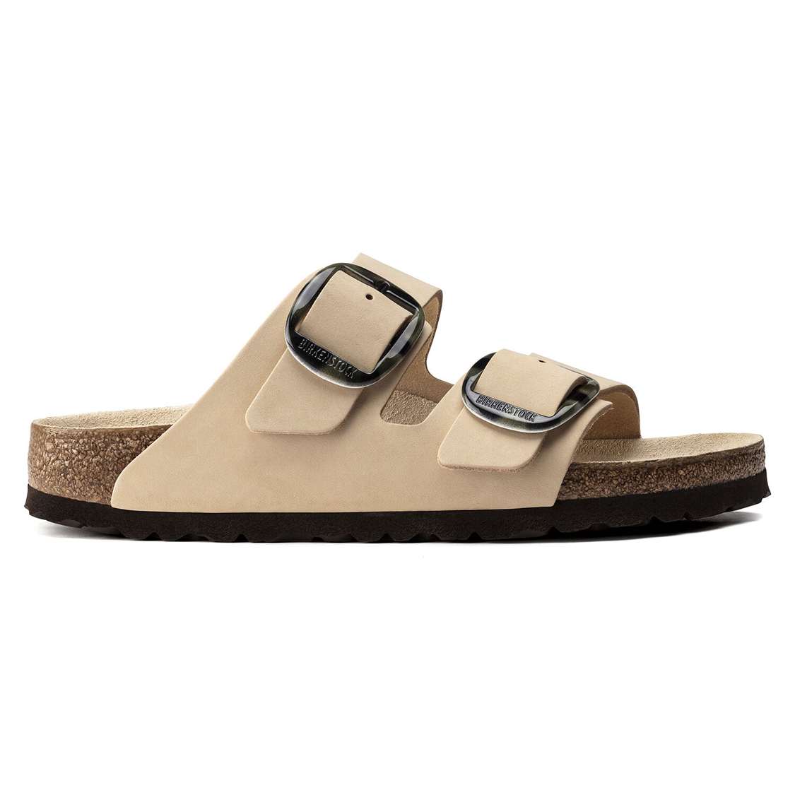 Yellow Birkenstock Arizona Big Buckle Nubuck Leather Women's Two Strap Sandals | Ib4wFZorZ5N