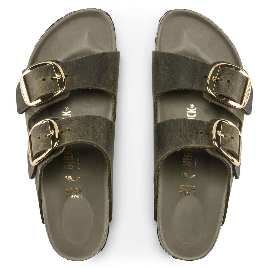 Yellow Birkenstock Arizona Big Buckle Oiled Leather Women's Two Strap Sandals | a8dty6tnVCj