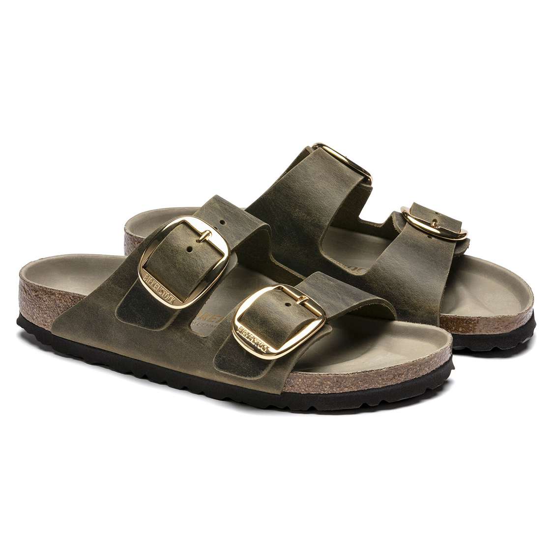 Yellow Birkenstock Arizona Big Buckle Oiled Leather Women's Two Strap Sandals | a8dty6tnVCj