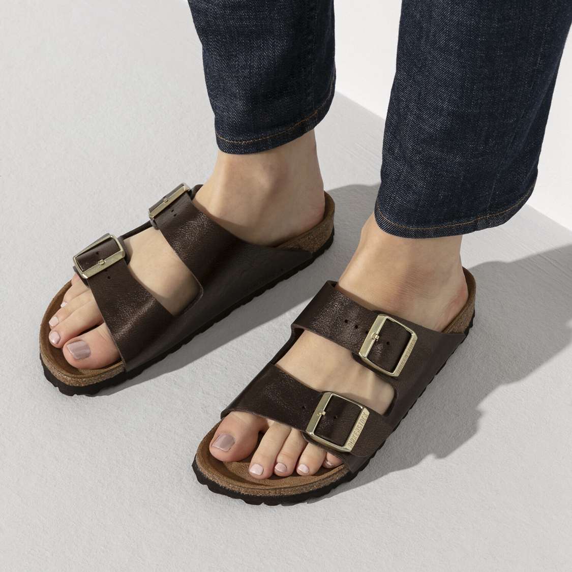 Yellow Birkenstock Arizona Birko-Flor Women's Two Strap Sandals | XRzHVc4pPaw