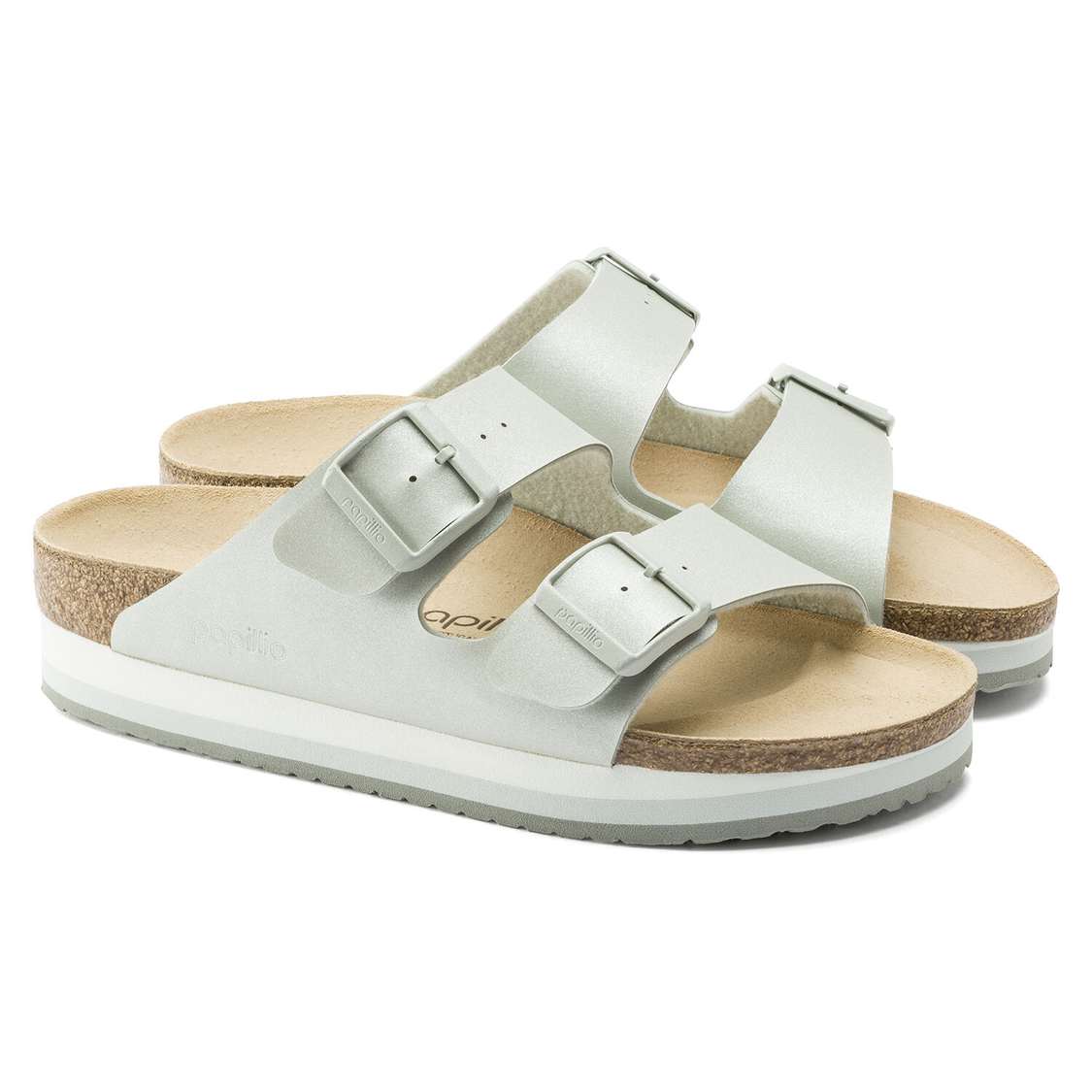 Yellow Birkenstock Arizona Platform Birko-Flor Women's Two Strap Sandals | e4DHy2EmvK9