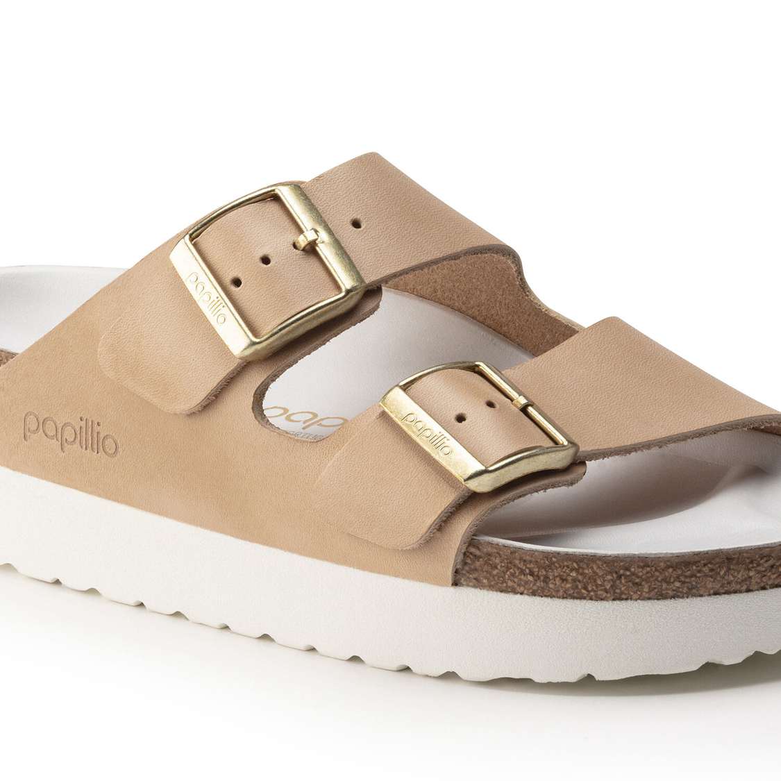 Yellow Birkenstock Arizona Platform Leather Women's Two Strap Sandals | zeMSbUS9L1D