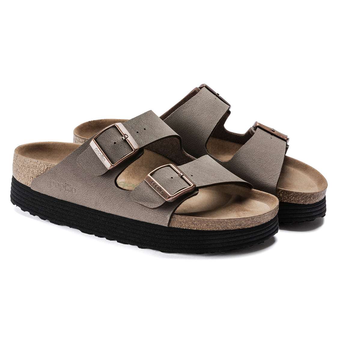 Yellow Birkenstock Arizona Platform Vegan Birko-Flor Women's Two Strap Sandals | KJET97pTul3