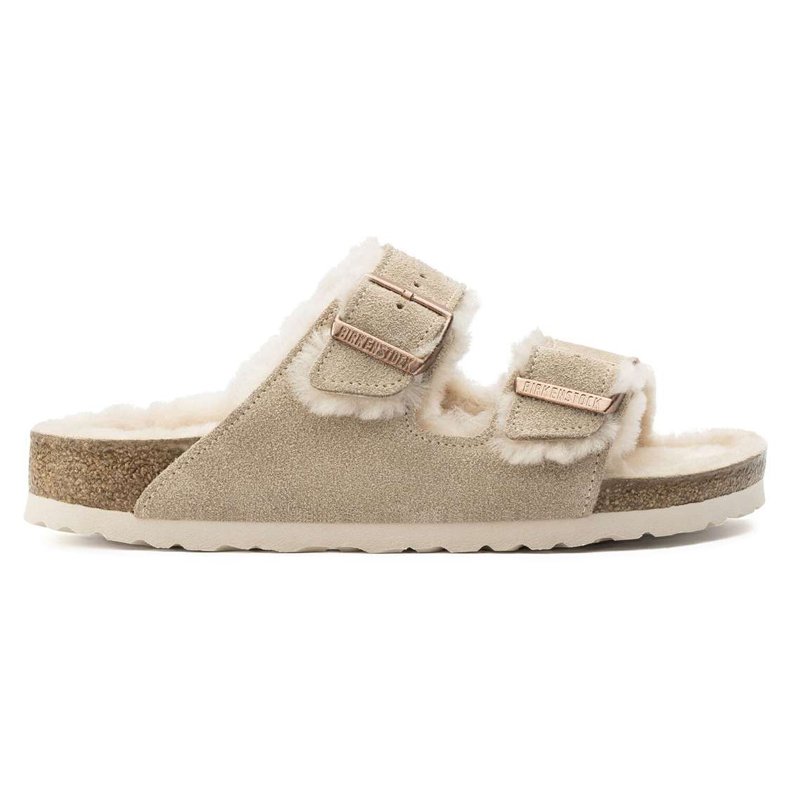 Yellow Birkenstock Arizona Shearling Suede Leather Women's Two Strap Sandals | 5AwjI8ex1aw