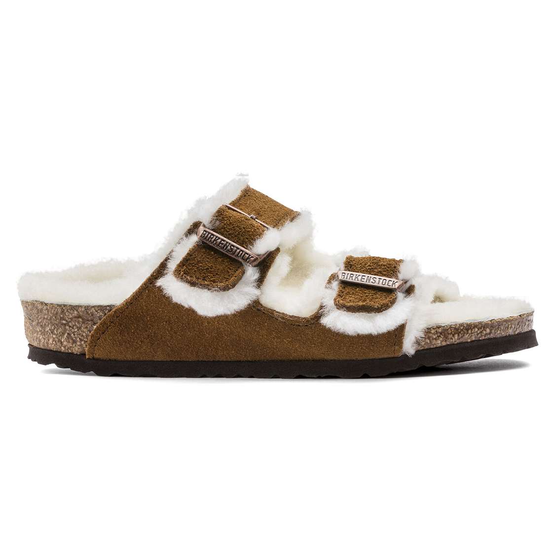 Yellow Birkenstock Arizona Shearling Suede Leather Kids' Boys Sandals | mQ3cgayLzST