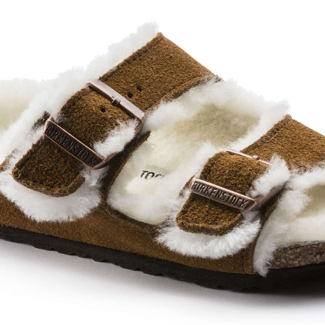 Yellow Birkenstock Arizona Shearling Suede Leather Kids' Boys Sandals | mQ3cgayLzST