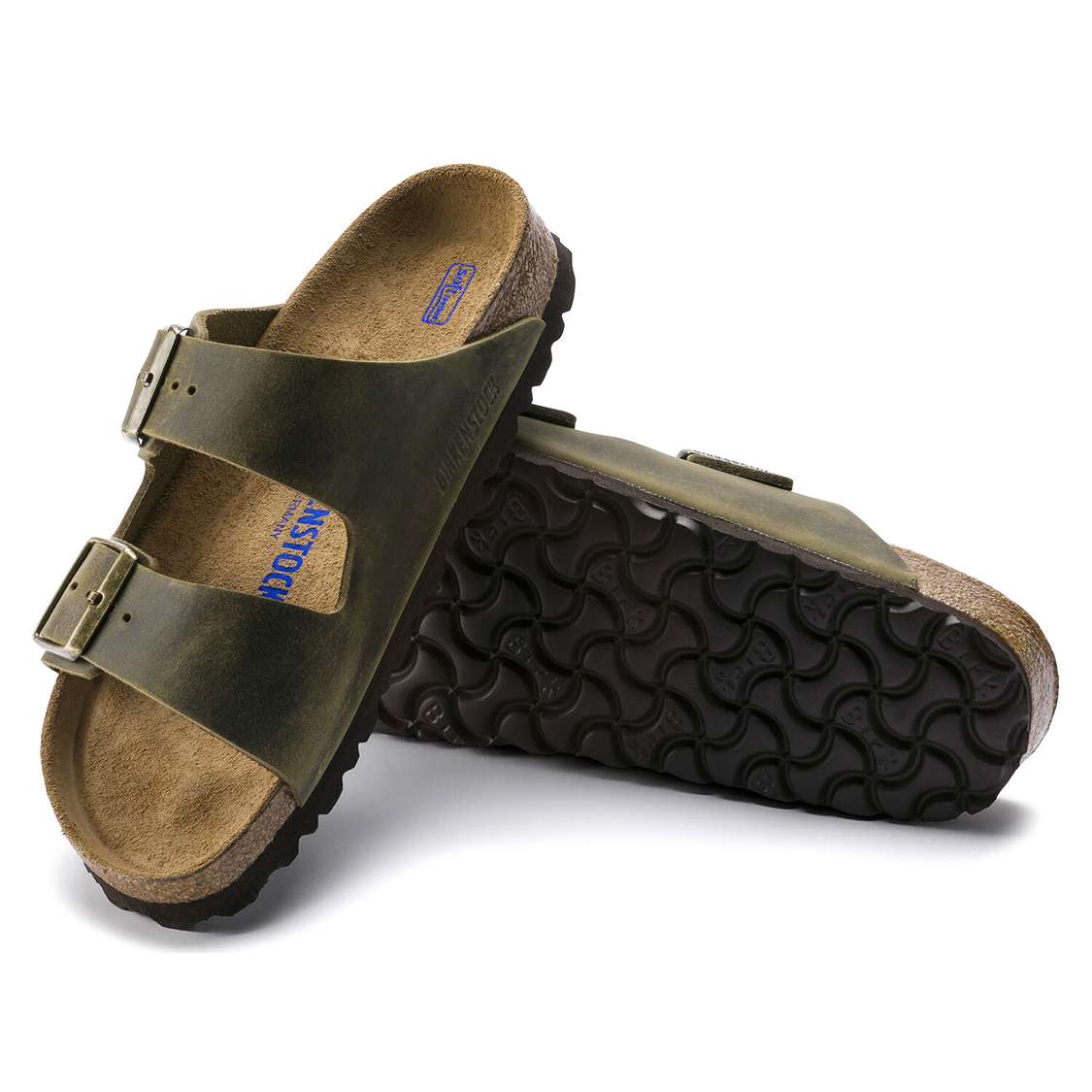 Yellow Birkenstock Arizona Soft Footbed Oiled Leather Women's Two Strap Sandals | 79Lk8UTxuve