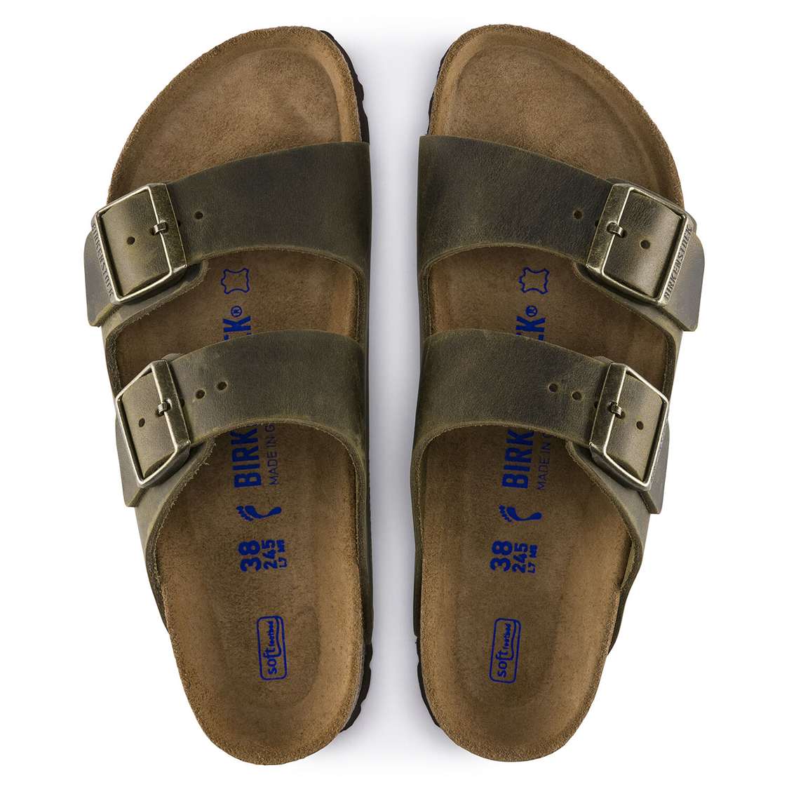 Yellow Birkenstock Arizona Soft Footbed Oiled Leather Women's Two Strap Sandals | 79Lk8UTxuve