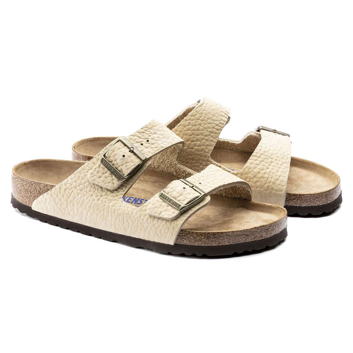 Yellow Birkenstock Arizona Soft Footbed Nubuck Leather Men's Two Strap Sandals | ZrH43hiRjS3