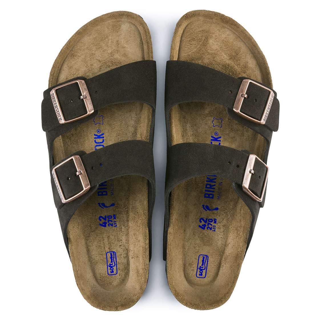 Yellow Birkenstock Arizona Soft Footbed Suede Leather Men's Two Strap Sandals | n2DcNv8ZLeo