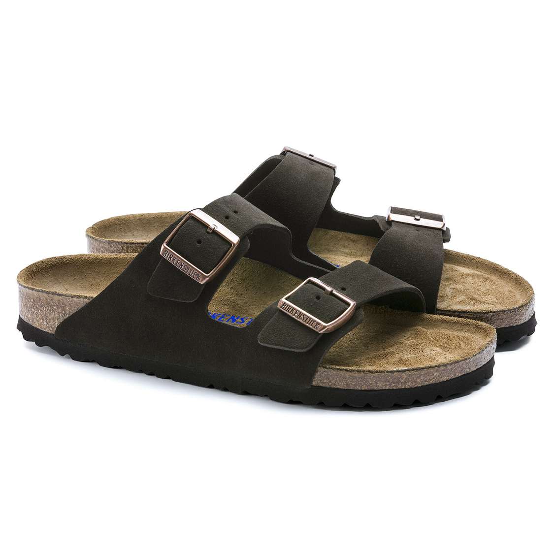 Yellow Birkenstock Arizona Soft Footbed Suede Leather Men's Two Strap Sandals | n2DcNv8ZLeo