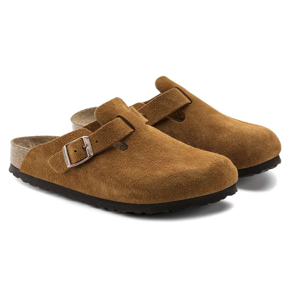 Yellow Birkenstock Boston Soft Footbed Suede Leather Men's Clogs | NWNorYTyOd9