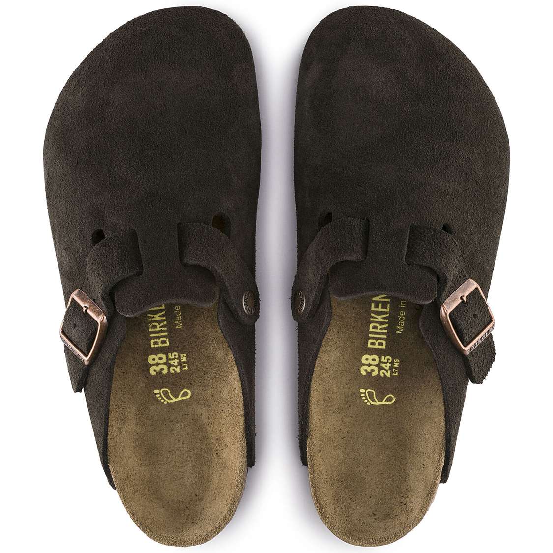 Yellow Birkenstock Boston Suede Leather Women's Clogs | TFR6GChipFM