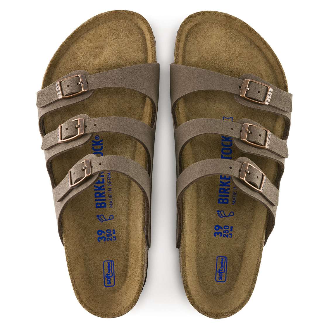 Yellow Birkenstock Florida Soft Footbed Birkibuc Women's Multi Strap Sandals | Jf4k43J4b6h