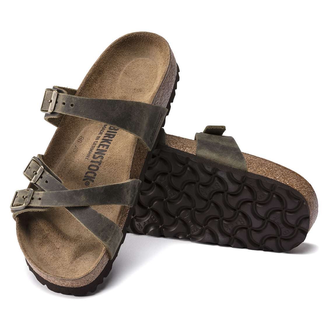 Yellow Birkenstock Franca Oiled Leather Women's Multi Strap Sandals | wEevoT5DRFw