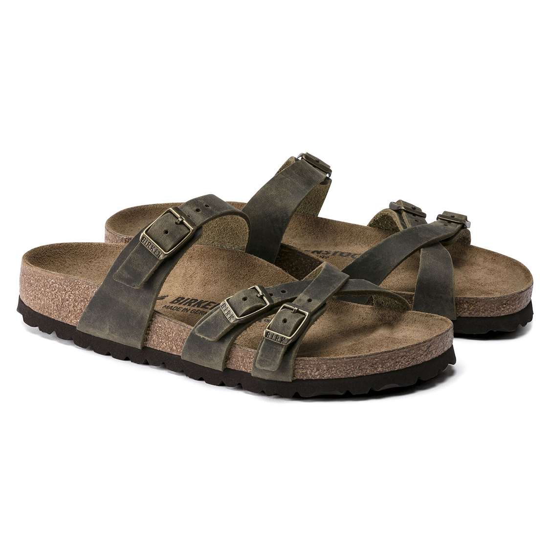 Yellow Birkenstock Franca Oiled Leather Women's Multi Strap Sandals | wEevoT5DRFw