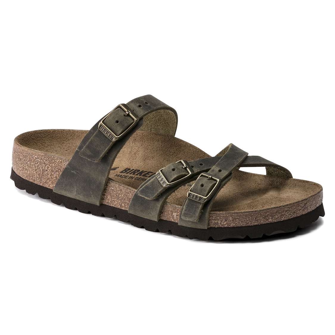 Yellow Birkenstock Franca Oiled Leather Women\'s Multi Strap Sandals | wEevoT5DRFw