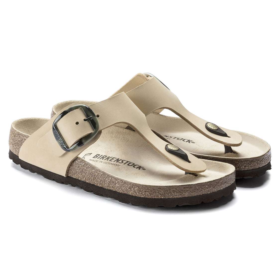 Yellow Birkenstock Gizeh Big Buckle Nubuck Leather Women's Thong | 4q35ChUnFqV