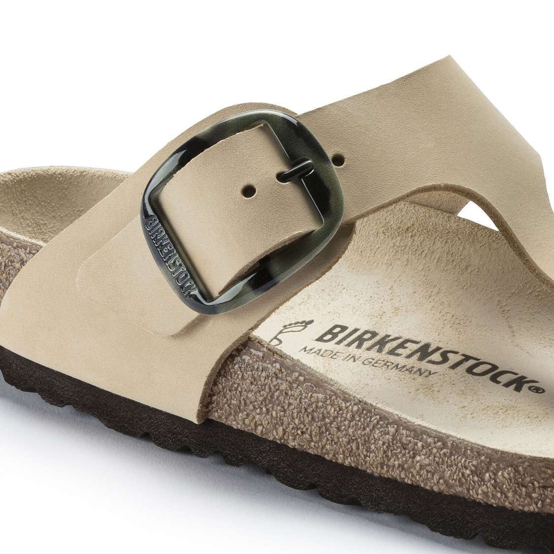 Yellow Birkenstock Gizeh Big Buckle Nubuck Leather Women's Thong | 4q35ChUnFqV