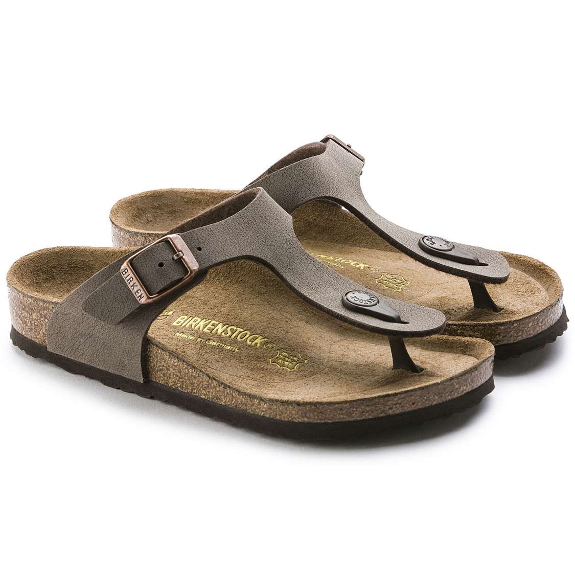 Yellow Birkenstock Gizeh Birkibuc Kids' Girls Sandals | Xp1RzAAdx17