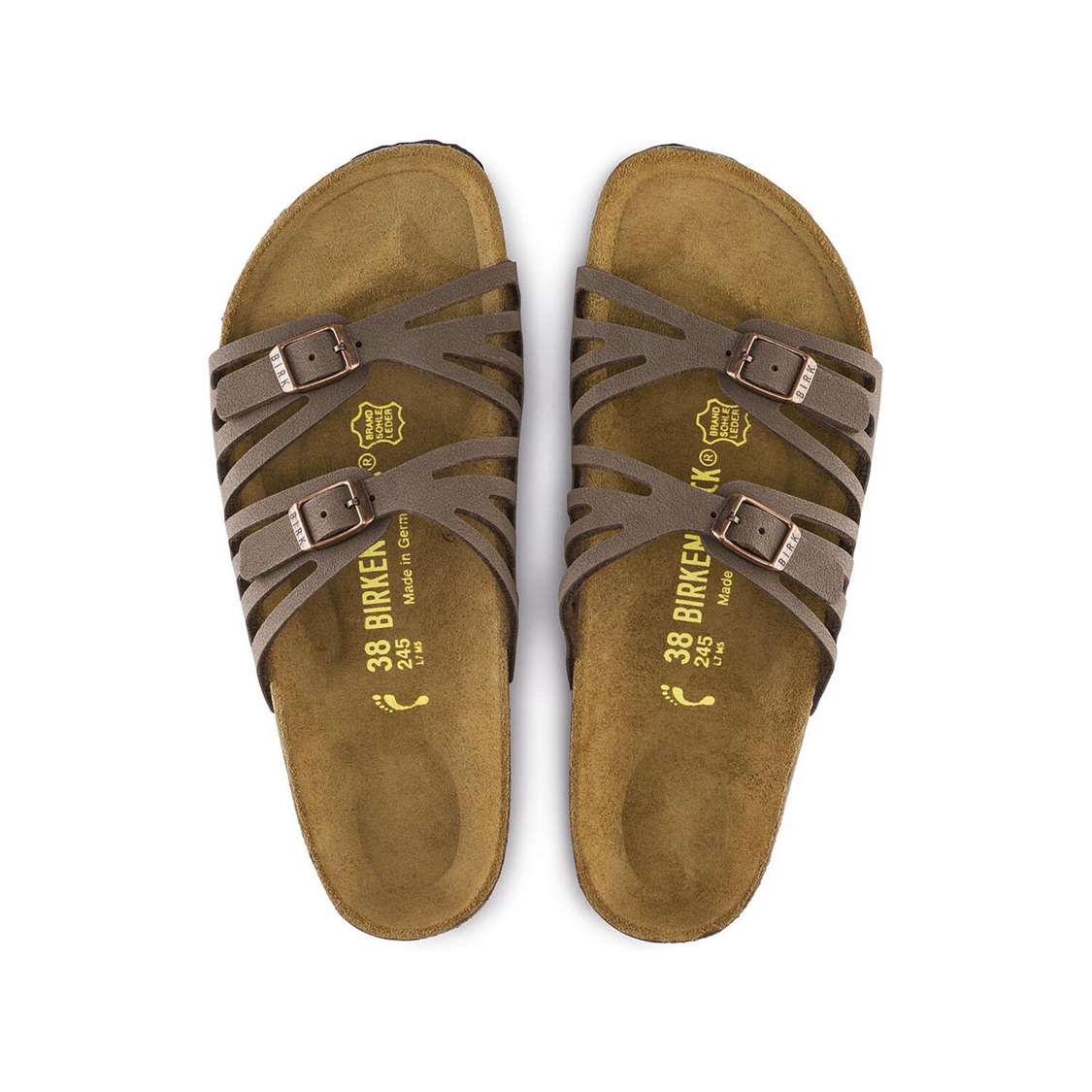 Yellow Birkenstock Granada Birkibuc Women's Two Strap Sandals | giZQ3jGlohK