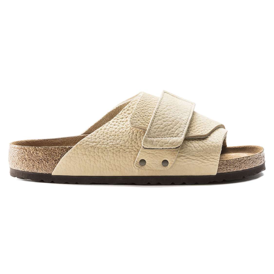 Yellow Birkenstock Kyoto Soft Footbed Nubuck Leather Men's One Strap Sandals | rIEvsGsPy4F