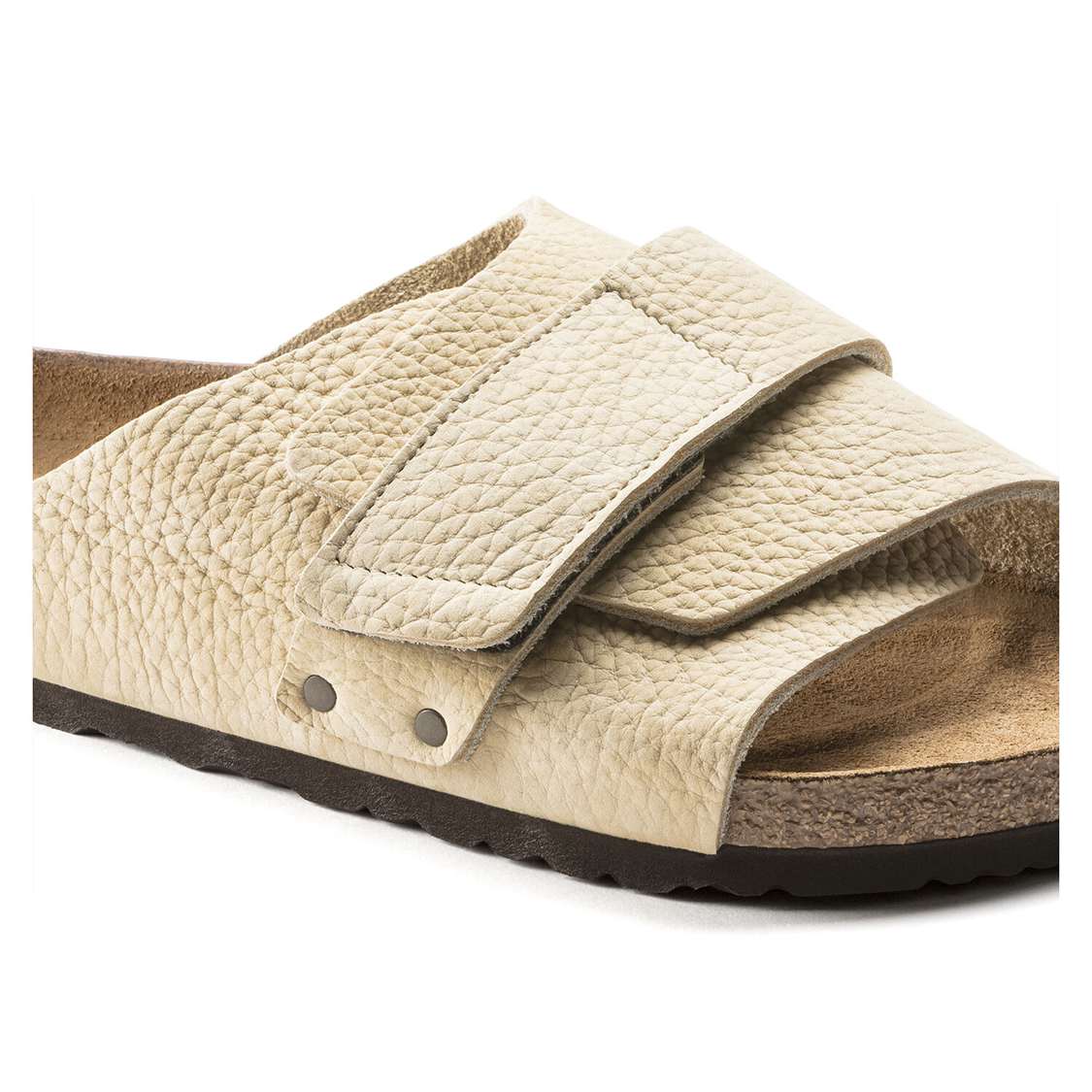 Yellow Birkenstock Kyoto Soft Footbed Nubuck Leather Men's One Strap Sandals | rIEvsGsPy4F