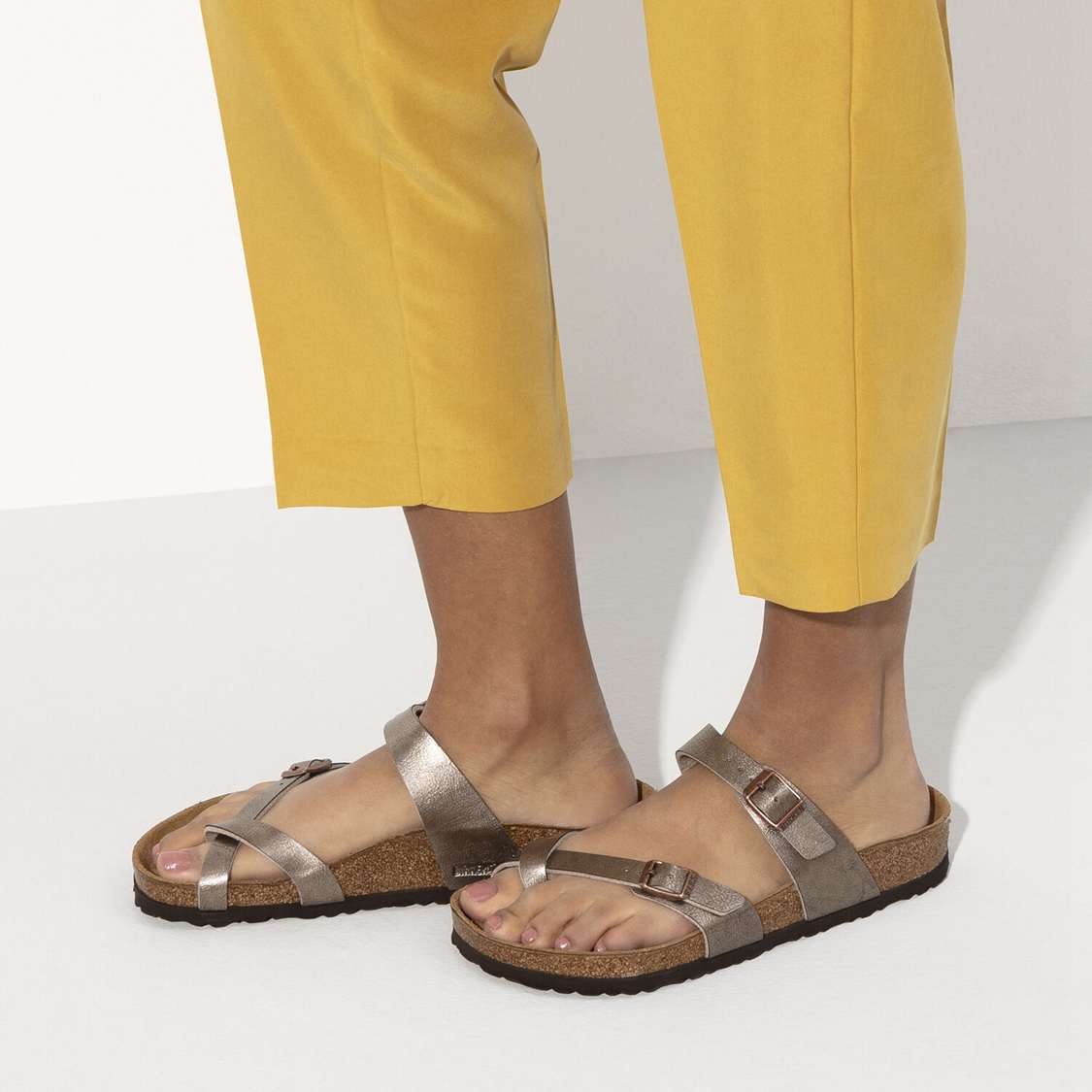 Yellow Birkenstock Mayari Birko-Flor Women's Multi Strap Sandals | tG1z1hpqquS