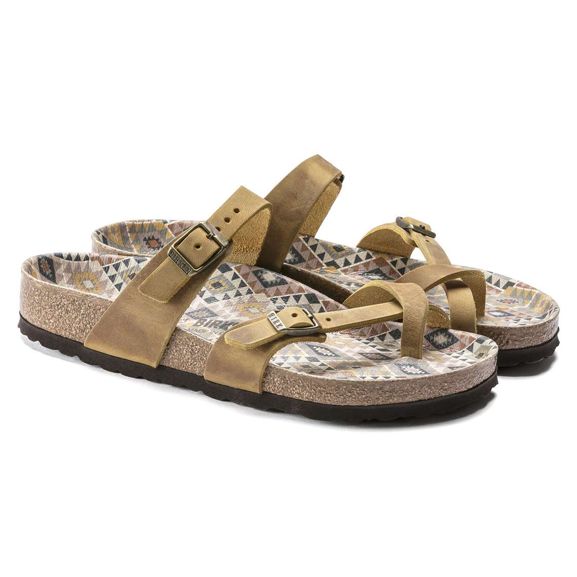 Yellow Birkenstock Mayari Oiled Leather Women's Two Strap Sandals | 5XERQfHUT6A