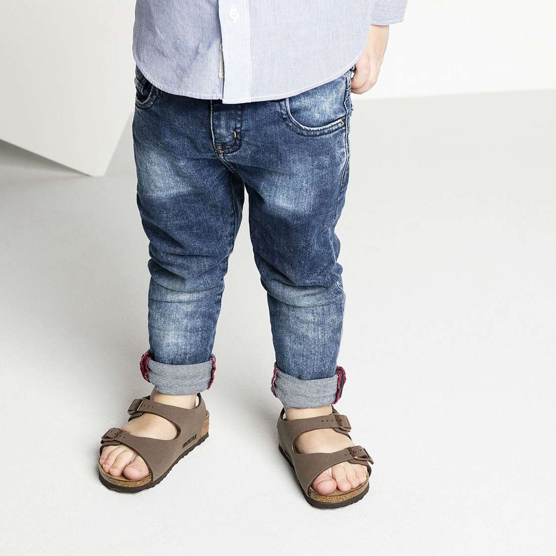 Yellow Birkenstock Roma Birkibuc Kids' Boys Sandals | HqKTbZk2Yep