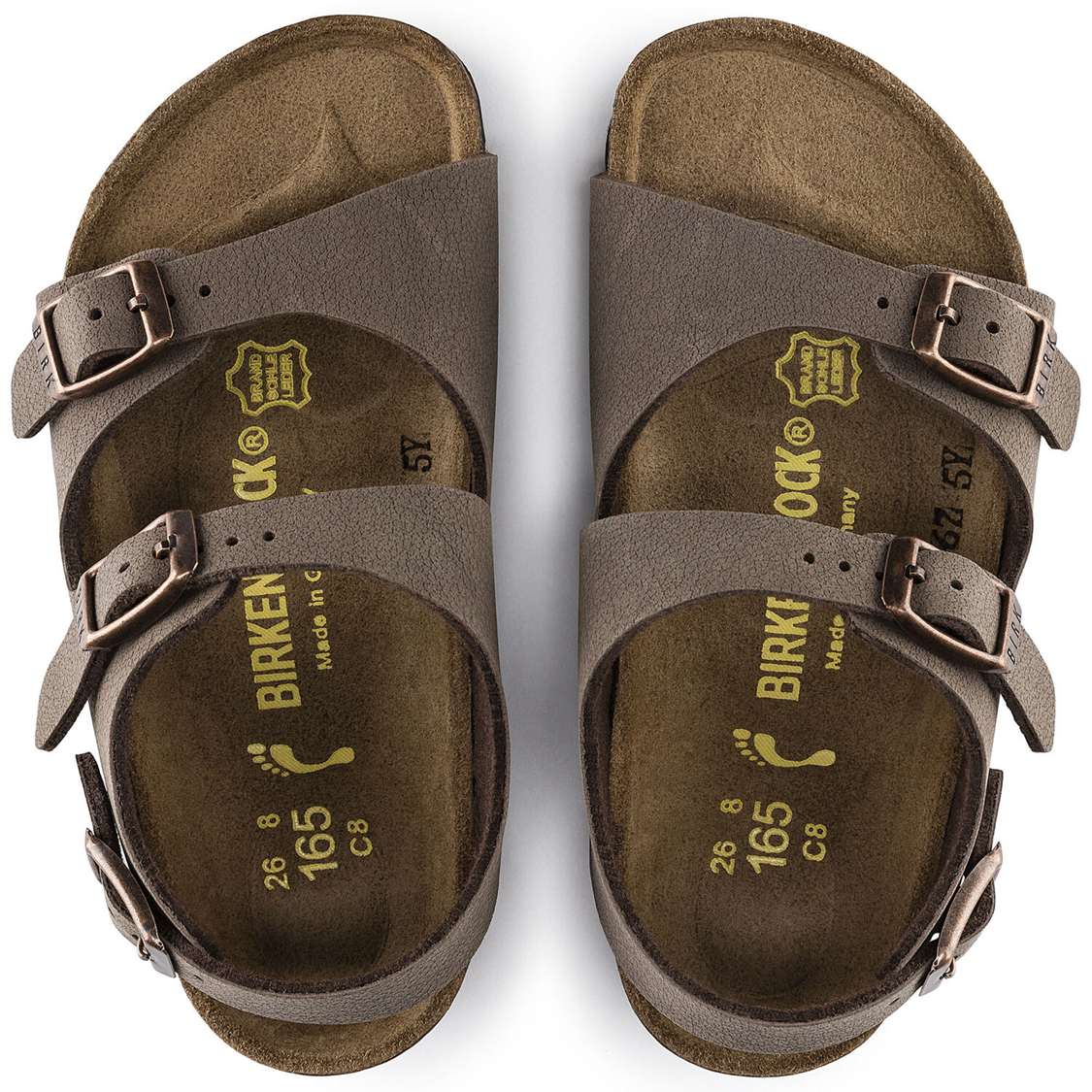 Yellow Birkenstock Roma Birkibuc Kids' Boys Sandals | HqKTbZk2Yep