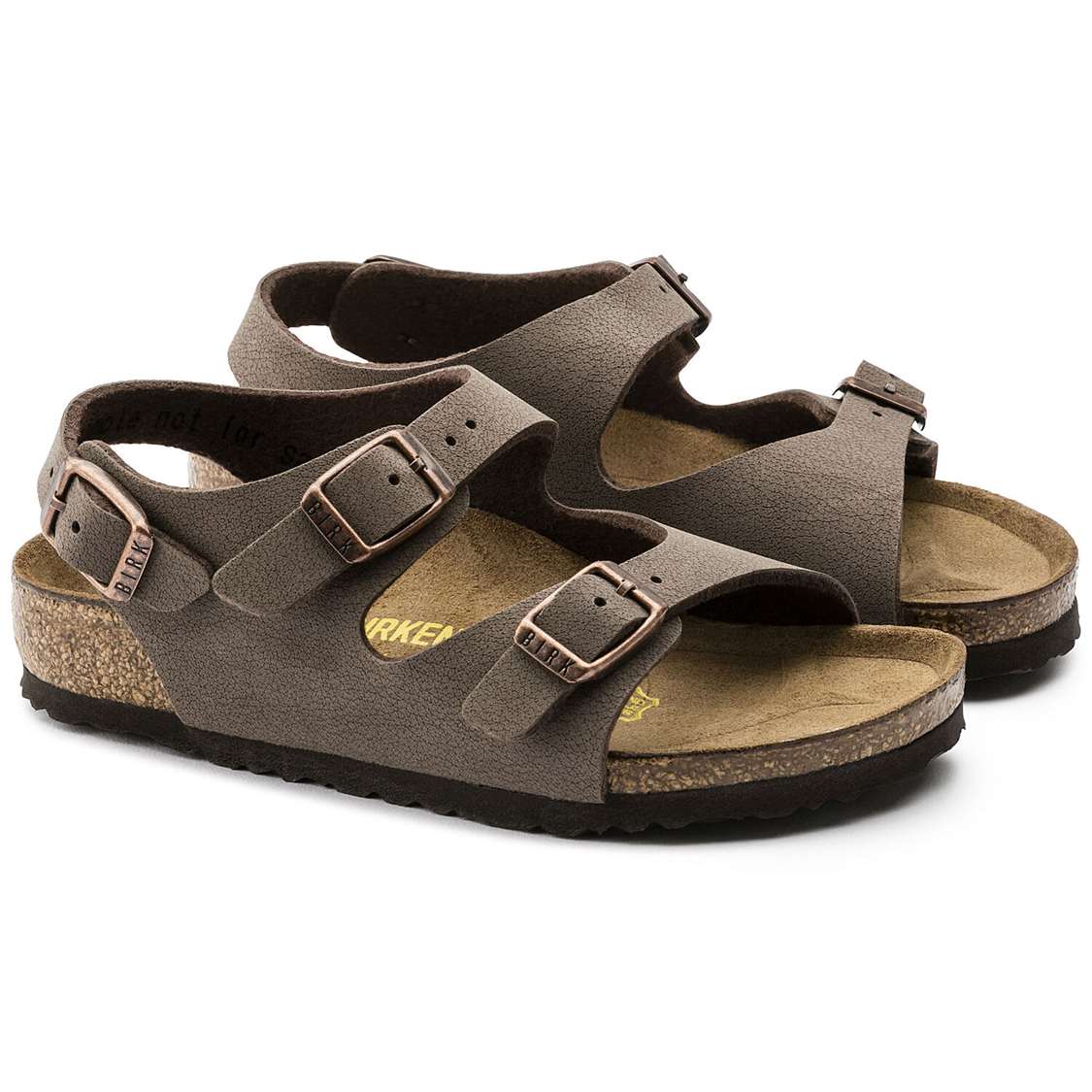 Yellow Birkenstock Roma Birkibuc Kids' Boys Sandals | HqKTbZk2Yep