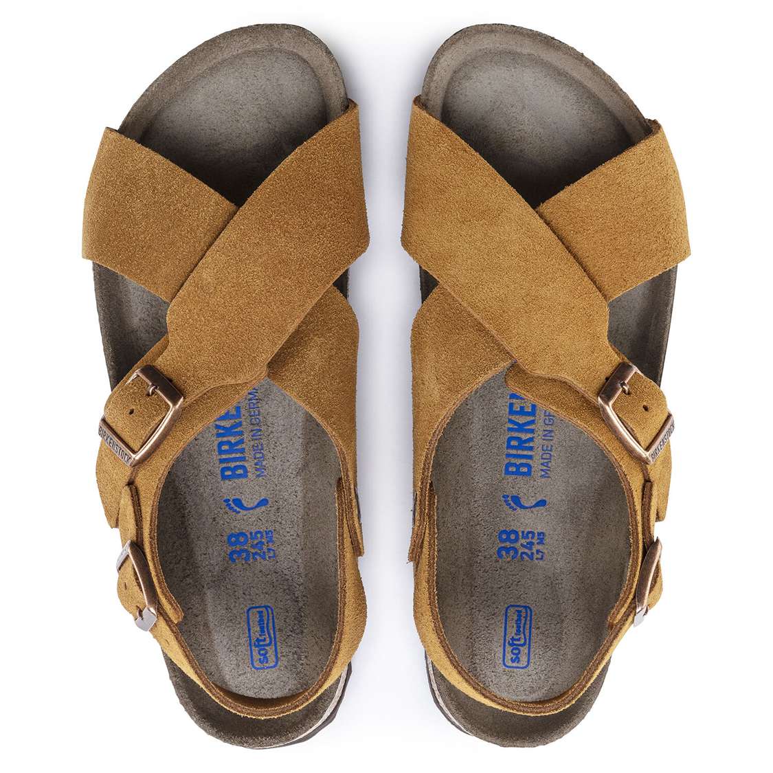 Yellow Birkenstock Tulum Suede Leather Women's Two Strap Sandals | tJQsWAoFOwD